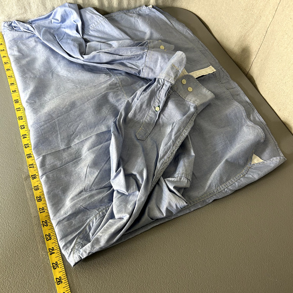 Tommy Hilfiger Mens Button Up Chambray Shirt Size XXL Preppy Embroidered Crest - Picture 9 of 11